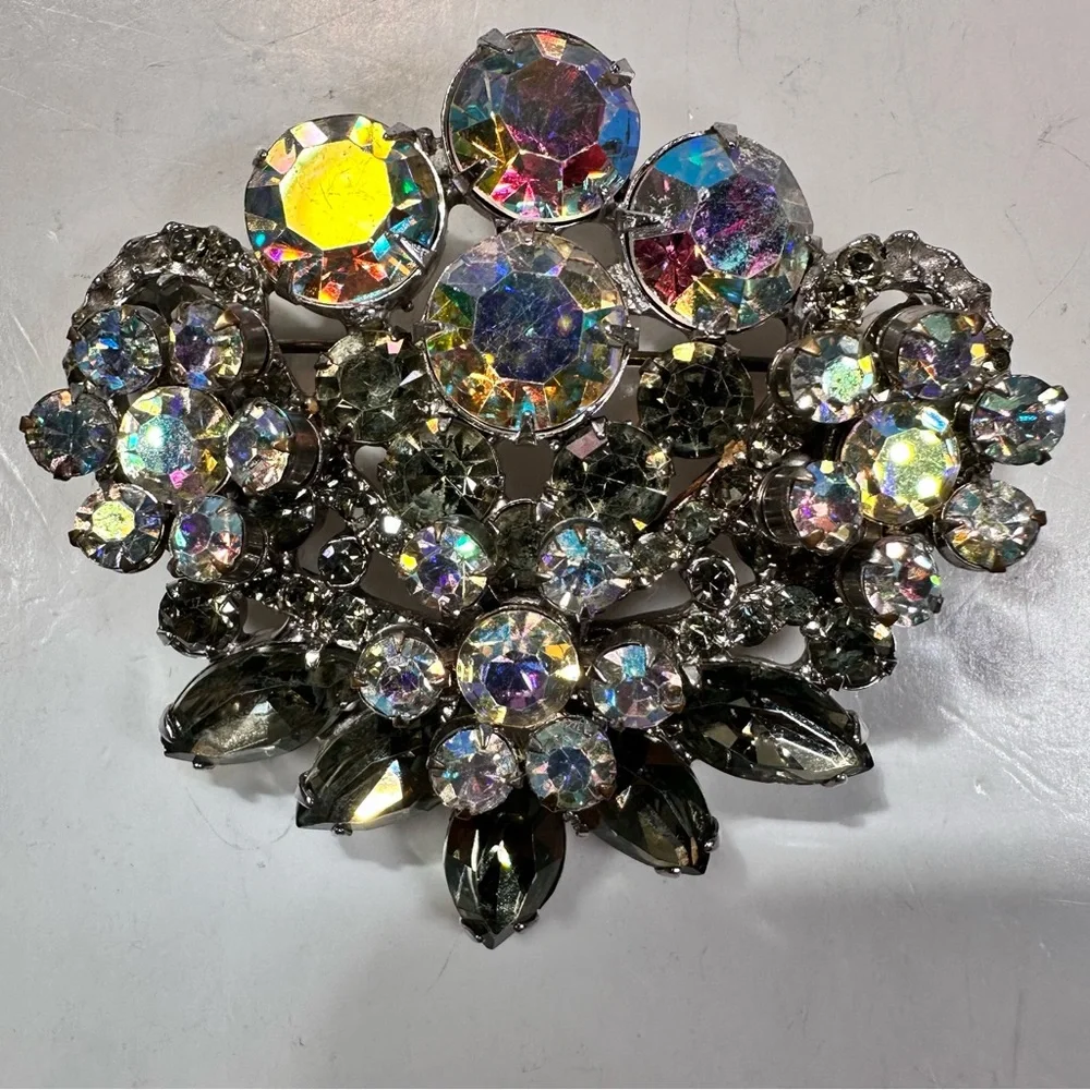 VERIFIED Vintage Juliana D&E brooch & earring set - Picture 3 of 12